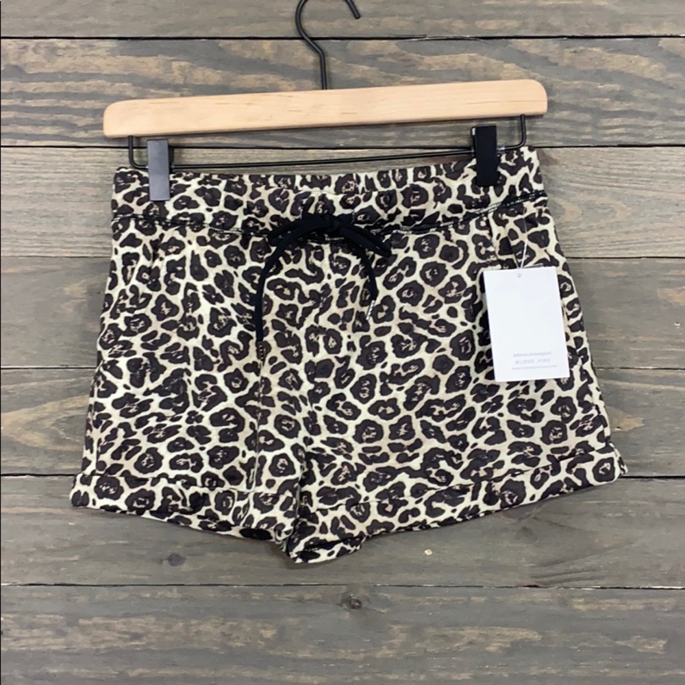 Love, Fire Leopard Print Comfy Shorts NWT